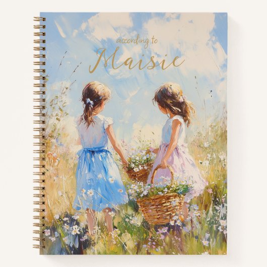Carnet Impressionniste Fleur sauvage Meadow Girls (Devant)