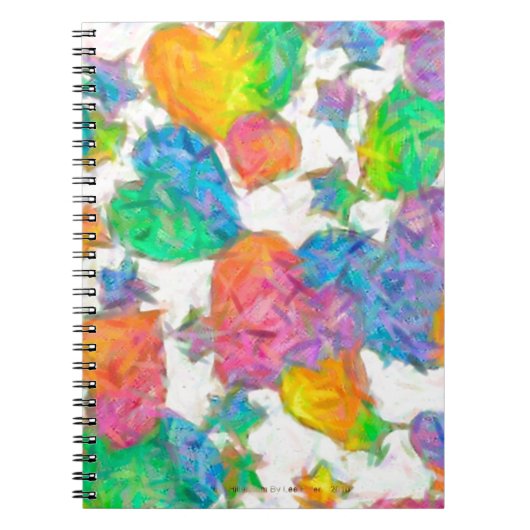 Carnet Impressionniste Pastel Valentine Hearts (Devant)