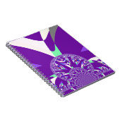 Carnet Imprimante d'art bleu rétro Cyan Kaleidoscope (Côté Droit)