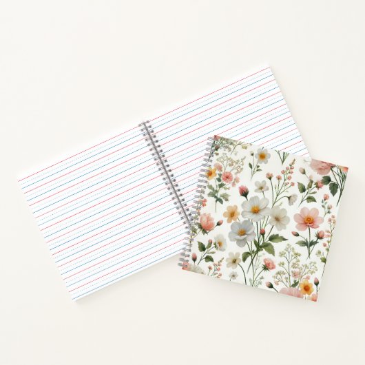 carnet imprimé à fleurs (Intérieur)