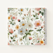 carnet imprimé à fleurs (Dos)