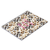 Carnet Imprimé animalier léopard marron crème (Côté gauche)