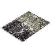 Carnet Imprimé blanc sur bois brun (Côté gauche)