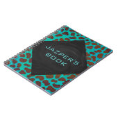 Carnet Imprimé brun et sarcelle dalmate (Côté gauche)