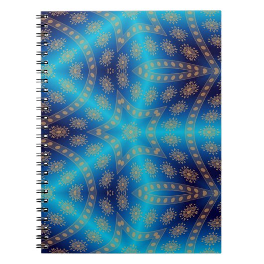 Carnet imprimé décoratif Brown bleu (Devant)