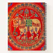 Carnet imprimé d'éléphants est-indiens (Dos)