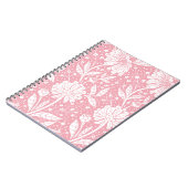 Carnet Imprimé floral rose blanc (Côté gauche)