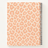 Carnet Imprimé léopard pêche chic personnalisé (Dos)