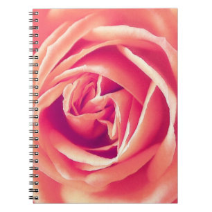 Carnet imprimé rose corail