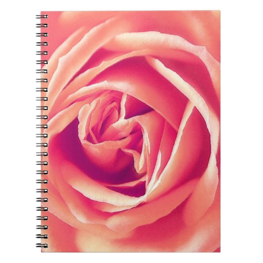 Carnet imprimé rose corail (Devant)