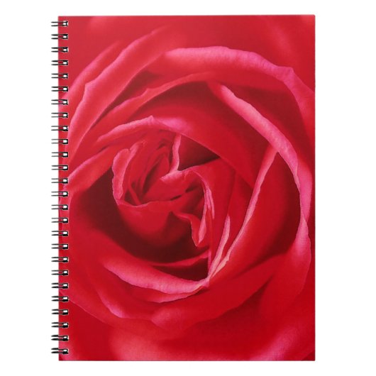 Carnet imprimé rose rouge (Devant)