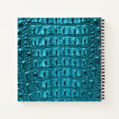 Carnet imprimé turquoise turquoise aqua bleu alligator te (Dos)