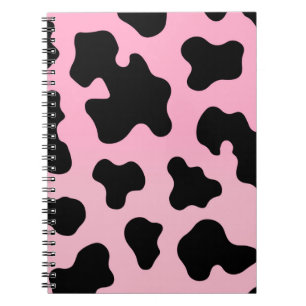 Carnet Imprimé vache rose et noir Cowgirl western