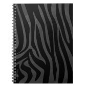 Carnet Imprimé Zèbre Noir et Gris (Devant)