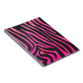 Carnet Imprimé zèbre noir et rose vif (Côté Droit)