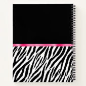 Carnet Imprimé Zèbre Ruban Rose Nom (Dos)