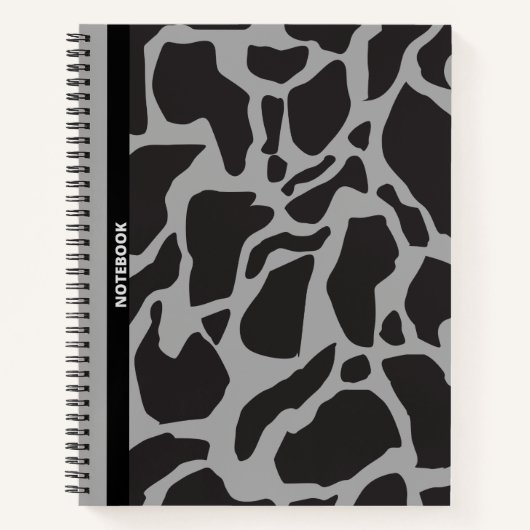 CARNET IMPRIMER GIRAFFE NOIR (Devant)