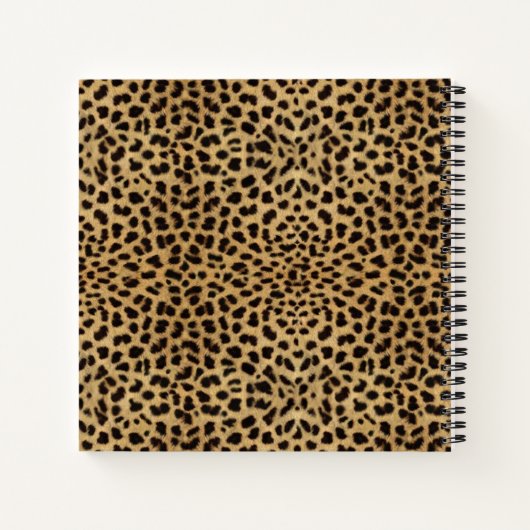 Carnet Imprimer la peau tache léopard Personnaliser (Dos)