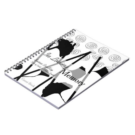 Carnet In Love Memory Ginkgo 2 Memorial Guest Book (Côté gauche)