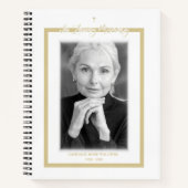 Carnet In Love Memory Golden B&W Photo Service Cher (Devant)