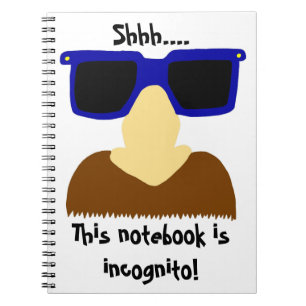 Carnet Incognito Mustache & Glasses Notebook