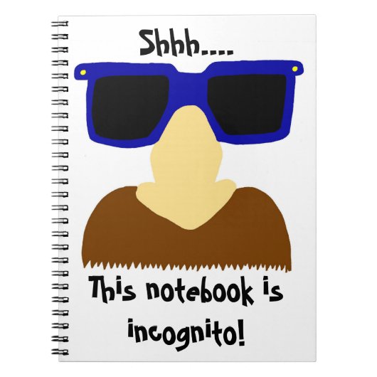 Carnet Incognito Mustache & Lunettes (Devant)