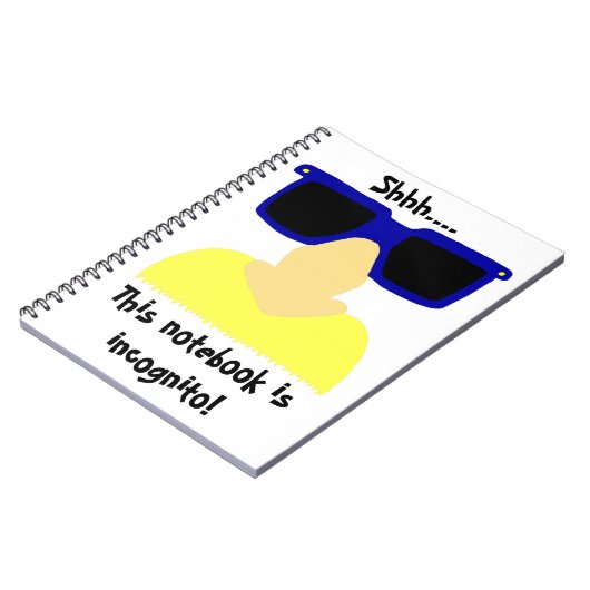 Carnet Incognito Mustache & Lunettes (Côté gauche)
