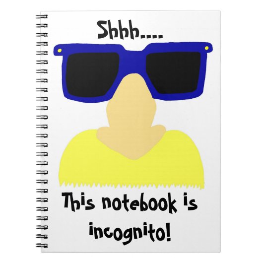 Carnet Incognito Mustache & Lunettes (Devant)