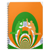 Carnet Inde Cricket Spirit : Design abstrait (Devant)