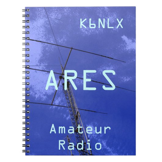 Carnet Indicateur d'appel radio amateur ARES (Devant)