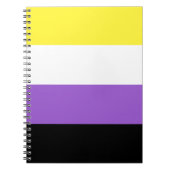 Carnet Indicateur de fierté non binaire (Devant)