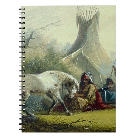 Carnet Indien et son cheval 1858 (Devant)