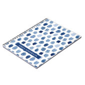 CARNET INDIGO BLEU DE LA MARINE ORGANIQUE POINTE TIE DYE (Côté gauche)