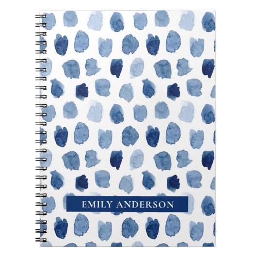 CARNET INDIGO BLEU DE LA MARINE ORGANIQUE POINTE TIE DYE (Devant)