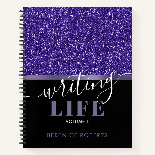 Carnet Indigo Blue Black Parties scintillant Écrivains pe (Devant)