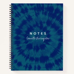 Carnet Indigo Blue Hippie Tie Dye Conception abstraite