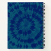Carnet Indigo Blue Hippie Tie Dye Design abstrait (Dos)