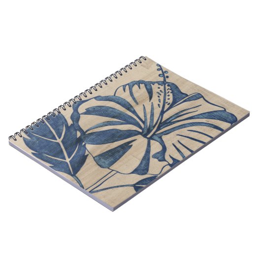 Carnet Indigo Hibiscus (Côté gauche)