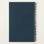 Carnet Indigo Navy Bleu Classique Rayure Spirale (Verso)