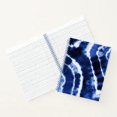 Carnet Indigo Navy Denim Blue Fun Cool Tie Dye Aquarelle (Intérieur)