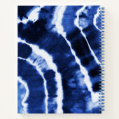 Carnet Indigo Navy Denim Blue Fun Cool Tie Dye Aquarelle (Dos)