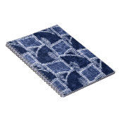 Carnet Indigo Patchwork : Texturé Checked Elegance (Côté Droit)