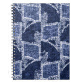 Carnet Indigo Patchwork : Texturé Checked Elegance (Devant)