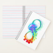 Carnet Infinity avec Rainbow Jellyfish (À l'intérieur)