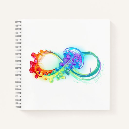 Carnet Infinity avec Rainbow Jellyfish (Devant)