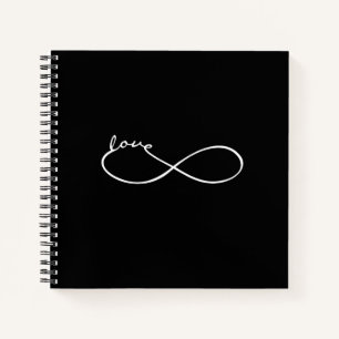 Carnet Infinity - Lemniscate AMOUR - blanc