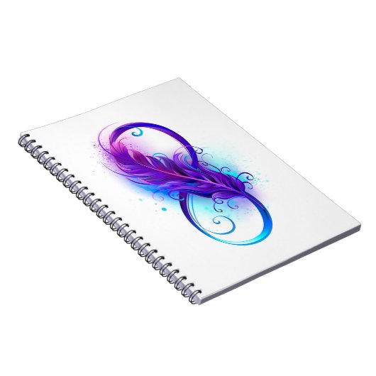 Carnet Infinity with purple feather (Côté Droit)