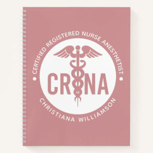 Carnet Infirmière anesthésiste certifiée CRNA personnalis
