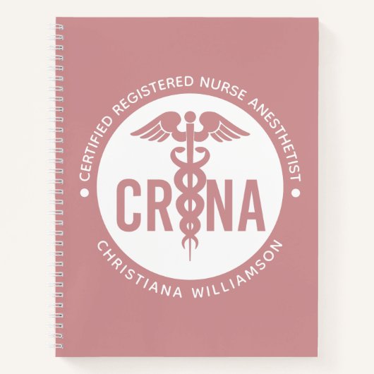 Carnet Infirmière anesthésiste certifiée CRNA personnalis (Devant)