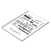 Carnet Infirmière-Attributes+Coeur/Nom personnalisé (Côté gauche)